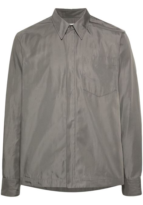 Grey pointed-collar shirt DRIES VAN NOTEN - men